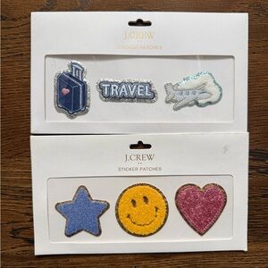 J. Crew Kids Travel and Fun Sticker Patches - Blue, Yellow, Pink
